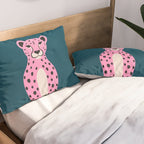 The Stare: Night Race Pink Cheetah Edition Pillow Sham Gallery Image 2