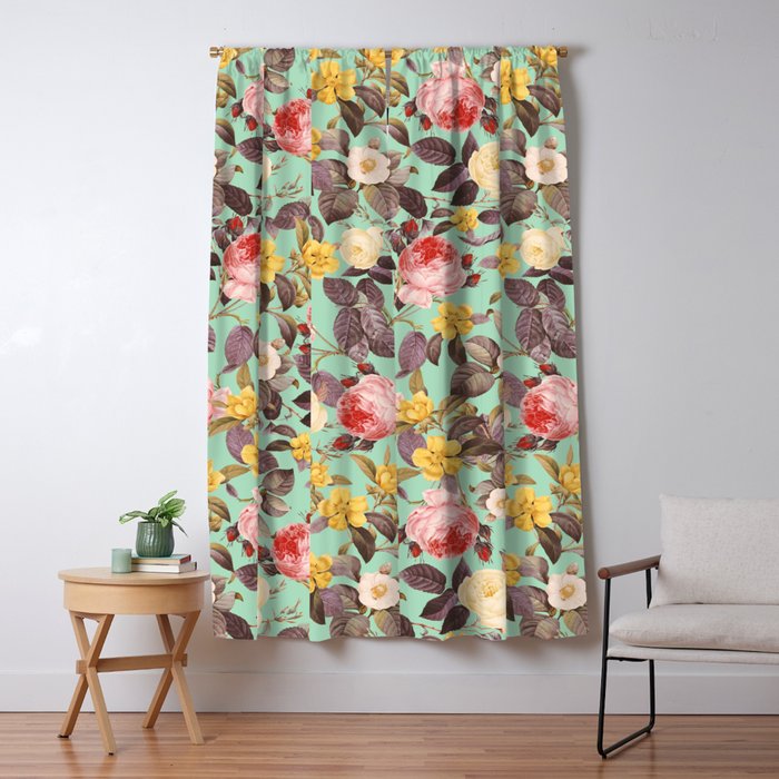 Classic Floral Pattern Window Curtain Gallery Image 5