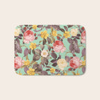 Classic Floral Pattern Bath Mat Gallery Image 1