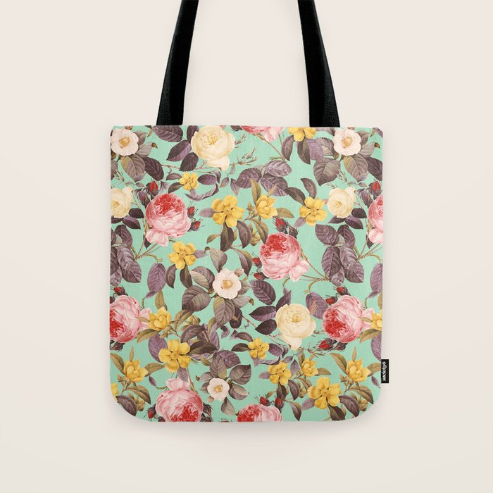 Classic Floral Pattern Tote Bag Gallery Image 1