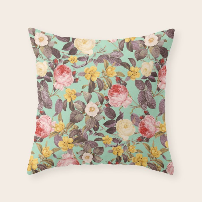 Classic Floral Pattern Throw Pillow Gallery Image 6