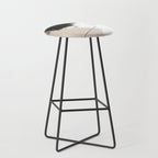 Modern Neutral Abstract Art, Beige, Black and White, Brushstroke Art Print by Synplus Stool Gallery Image 1