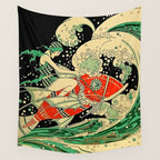 âWaterâ Art Deco By J Carlos Wall Tapestry Gallery Image 4