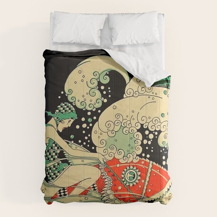 âWaterâ Art Deco By J Carlos Comforter Gallery Image 6