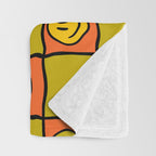 Green Happy Face Checkered Print Throw Blanket Gallery Image 3