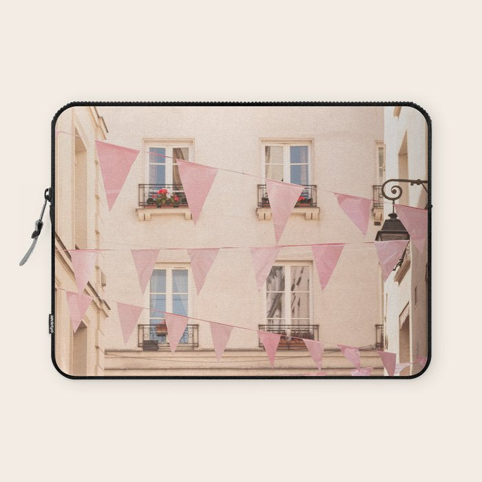 Pink Paris | Paris travel photography  Laptop Sleeve Gallery Image 1