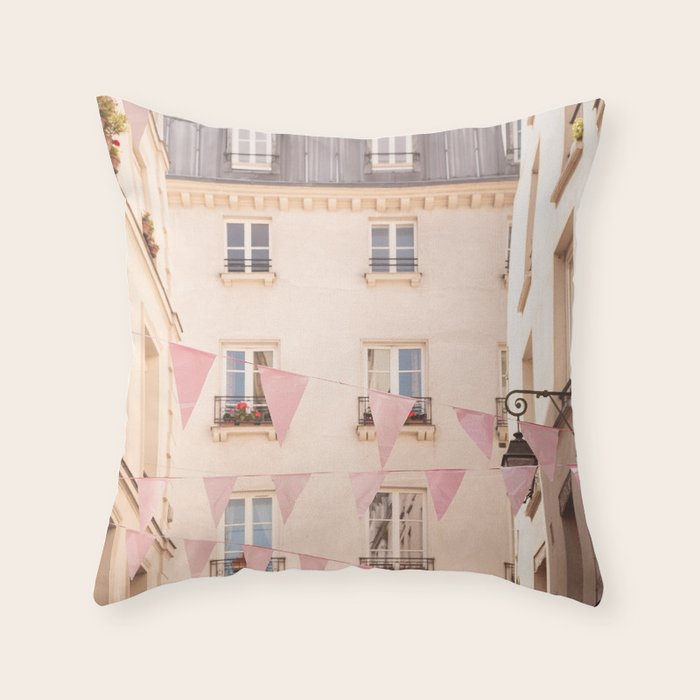 Pink Paris | Paris travel photography  Throw Pillow Gallery Image 6