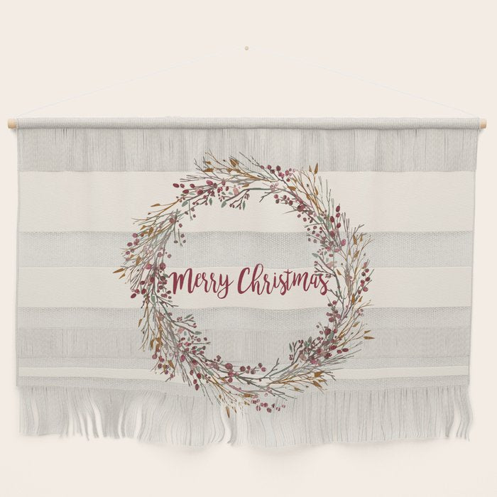 Merry Christmas Wreath Wall Hanging Gallery Image 1