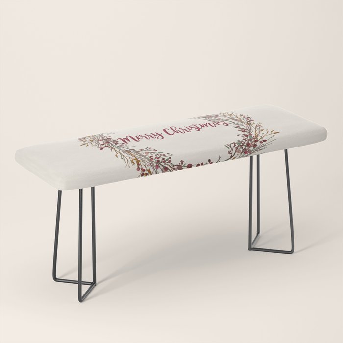 Merry Christmas Wreath Bench Gallery Image 1