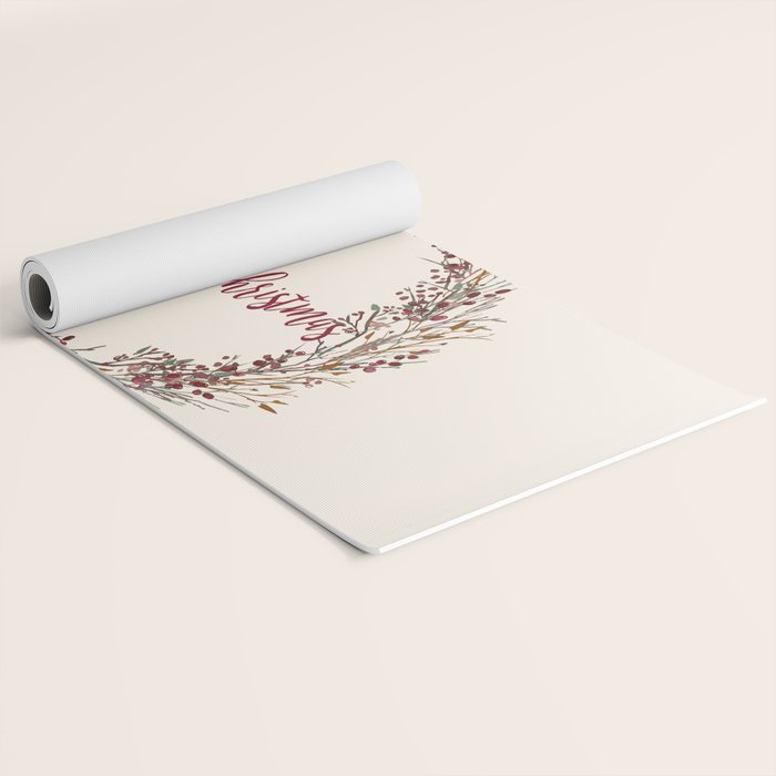 Merry Christmas Wreath Yoga Mat Gallery Image 2