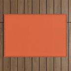 Burnt Orange Solid Outdoor Rug Gallery Image 1