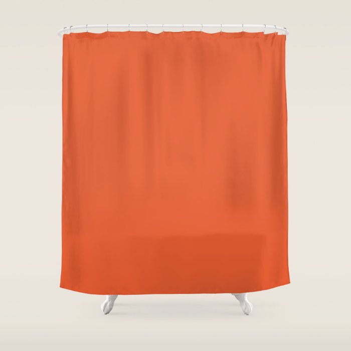 Burnt Orange Solid Shower Curtain Gallery Image 1