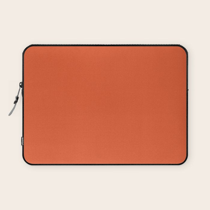 Burnt Orange Solid Laptop Sleeve Gallery Image 1