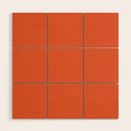 Burnt Orange Solid Wood Wall Art Gallery Image 1