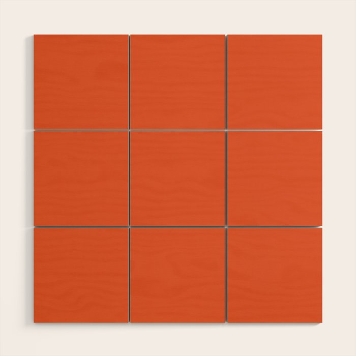 Burnt Orange Solid Wood Wall Art Gallery Image 1