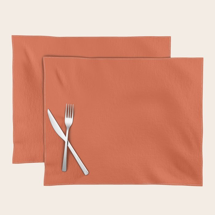 Burnt Orange Solid Placemat Gallery Image 1