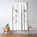 Minimal Line Art Woman with Flowers III Window Curtain Gallery Image 5