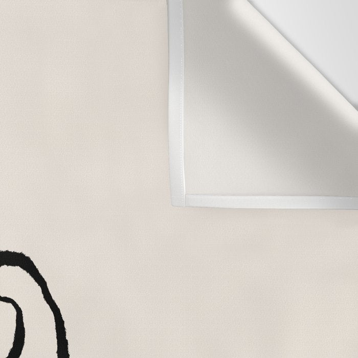 OK sign hand black and white hand drawing Wall Tapestry Gallery Image 3