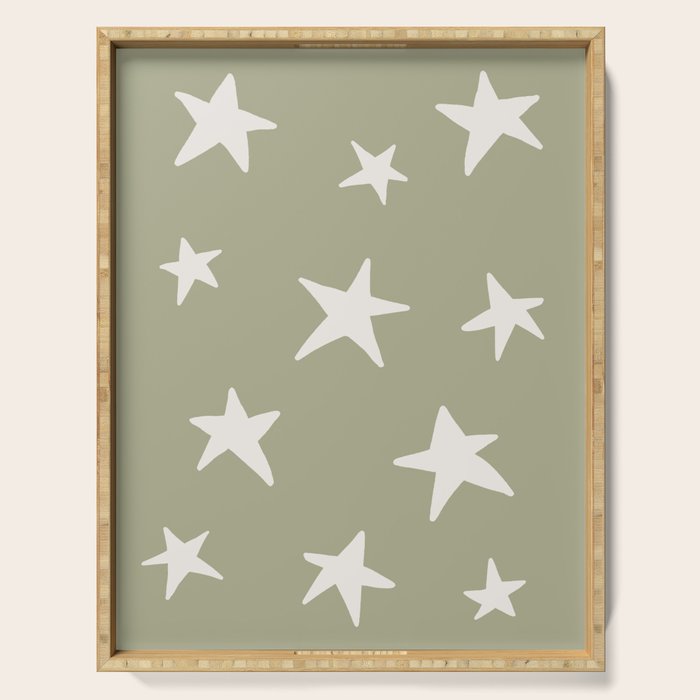 Stars Sage Green Serving Tray Gallery Image 1