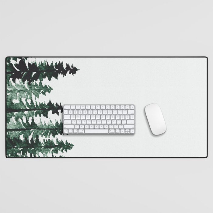 Foggy Pine Trees 2 Desk Mat Gallery Image 1