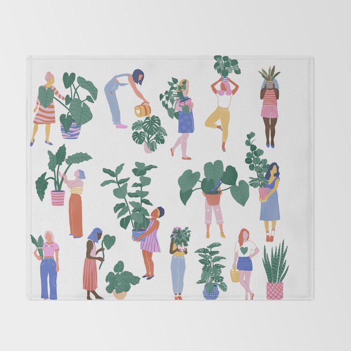 Plant Love Throw Blanket Gallery Image 2