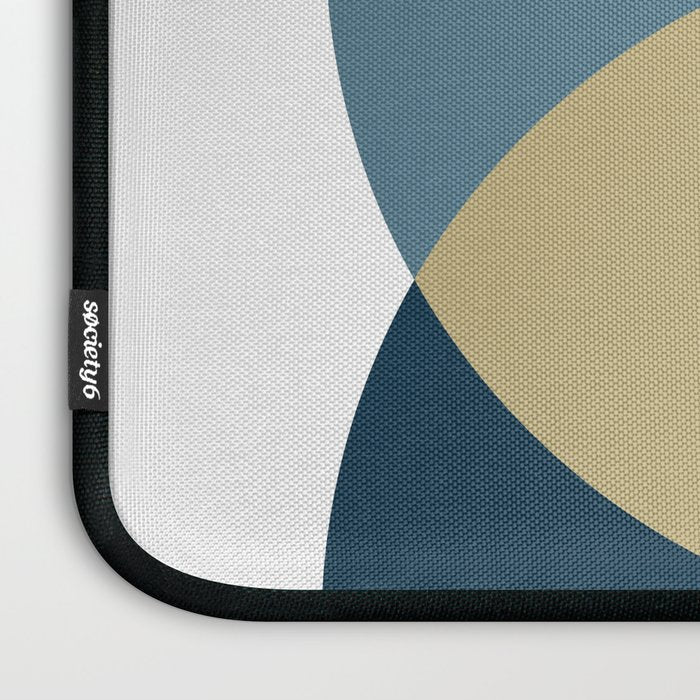 Rise of the Sun - Yellow, Blue, Geometric Art Laptop Sleeve Gallery Image 3