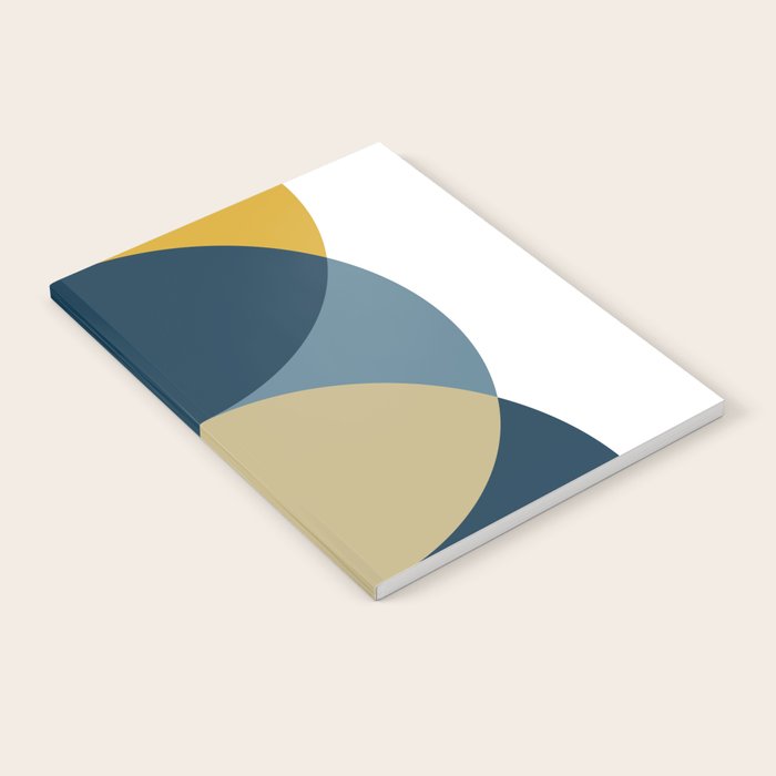 Rise of the Sun - Yellow, Blue, Geometric Art Notebook Gallery Image 1