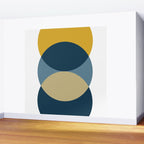 Rise of the Sun - Yellow, Blue, Geometric Art Wall Mural Gallery Image 2