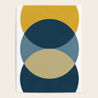 Rise of the Sun - Yellow, Blue, Geometric Art Poster Gallery Image 4