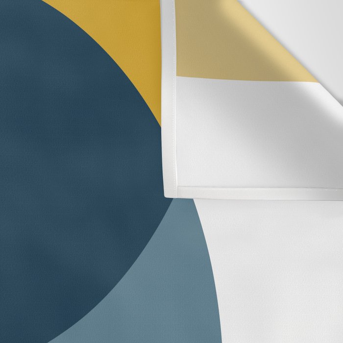 Rise of the Sun - Yellow, Blue, Geometric Art Wall Tapestry Gallery Image 3