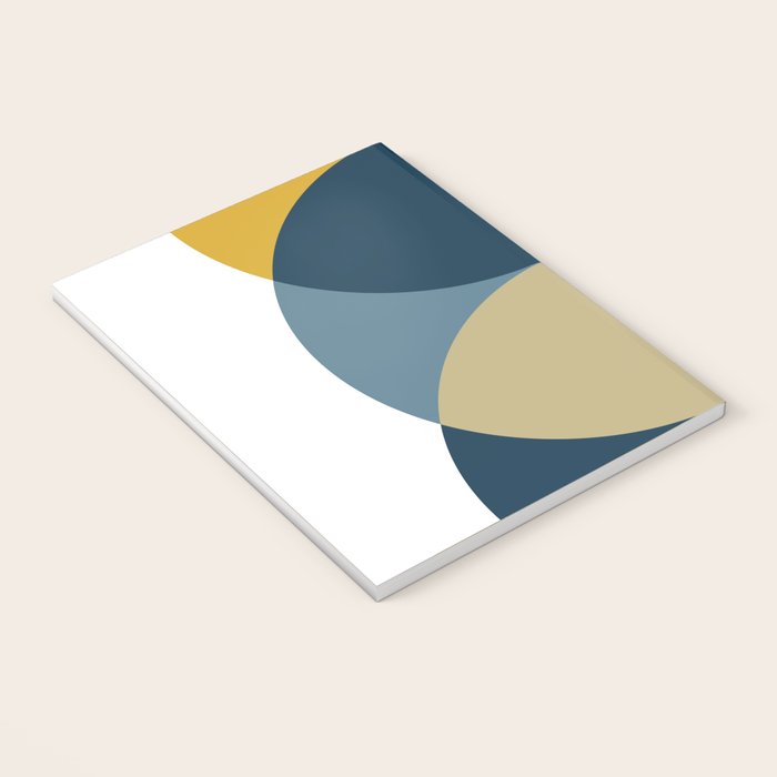 Rise of the Sun - Yellow, Blue, Geometric Art Notebook Gallery Image 3