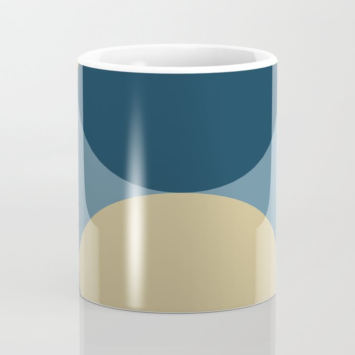 Rise of the Sun - Yellow, Blue, Geometric Art Coffee Mug Gallery Image 4