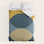 Rise of the Sun - Yellow, Blue, Geometric Art Duvet Cover Gallery Image 6