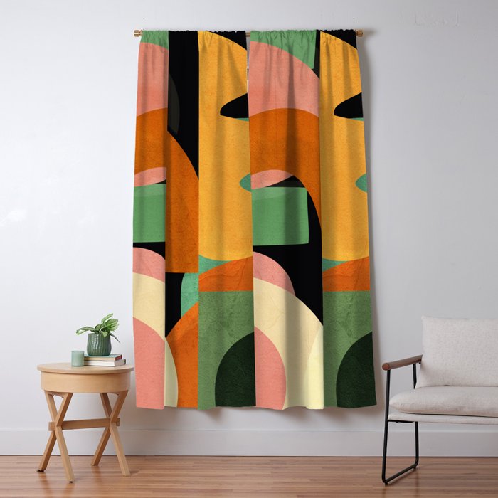 Minimal Modern Abstract 32 Window Curtain Gallery Image 5