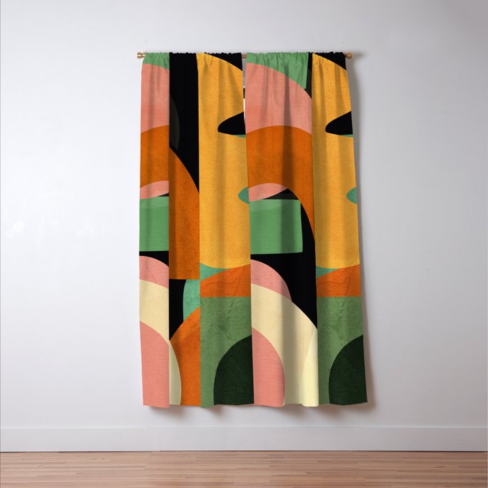 Minimal Modern Abstract 32 Window Curtain Gallery Image 3