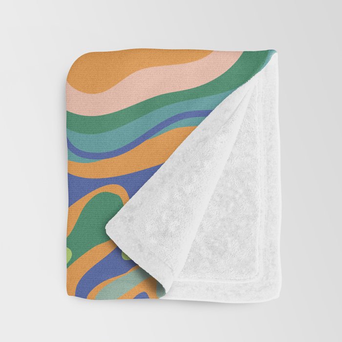 Splish splash green Throw Blanket Gallery Image 3