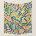 Splish splash green Wall Tapestry Gallery Image 4