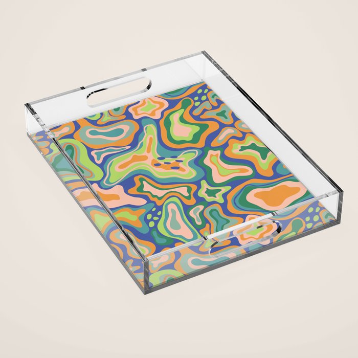 Splish splash green Acrylic Tray Gallery Image 1