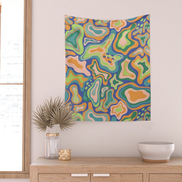 Splish splash green Wall Tapestry Gallery Image 2