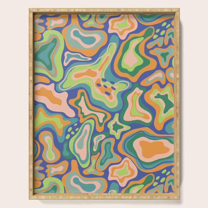 Splish splash green Serving Tray Gallery Image 1