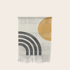 Mid century modern Sun and Rainbow Wall Hanging Gallery Image 1
