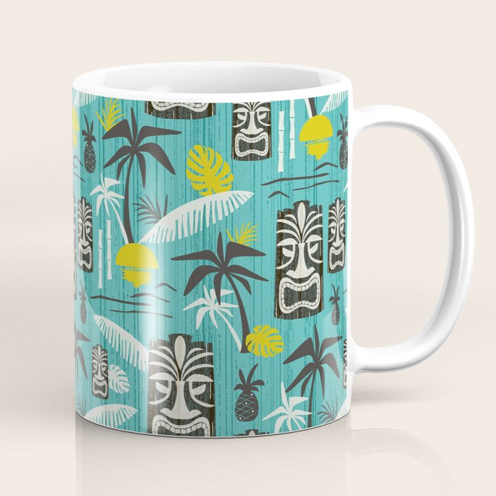Island Tiki Aqua Coffee Mug Gallery Image 1