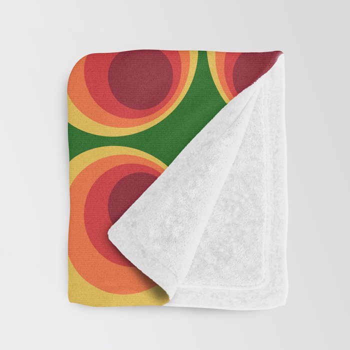 Retro Mod Circle Pattern 522 Throw Blanket Gallery Image 3