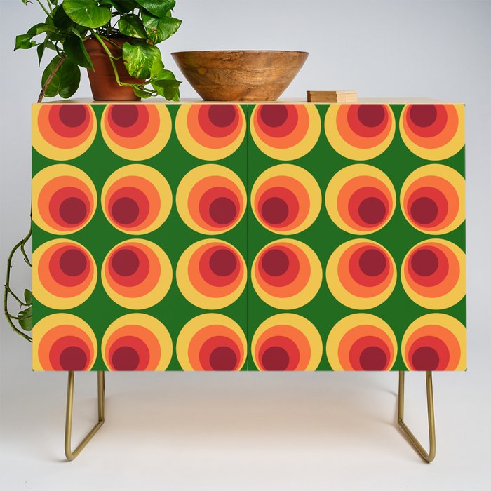 Retro Mod Circle Pattern 522 Credenza Gallery Image 1