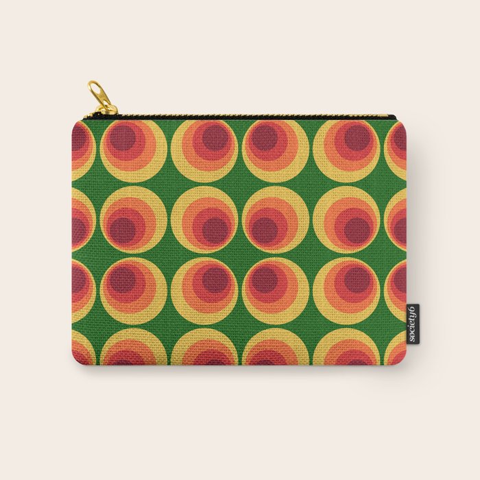Retro Mod Circle Pattern 522 Carry All Pouch Gallery Image 1