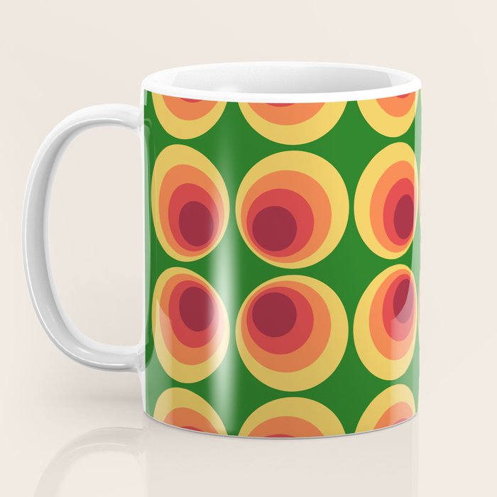 Retro Mod Circle Pattern 522 Coffee Mug Gallery Image 3