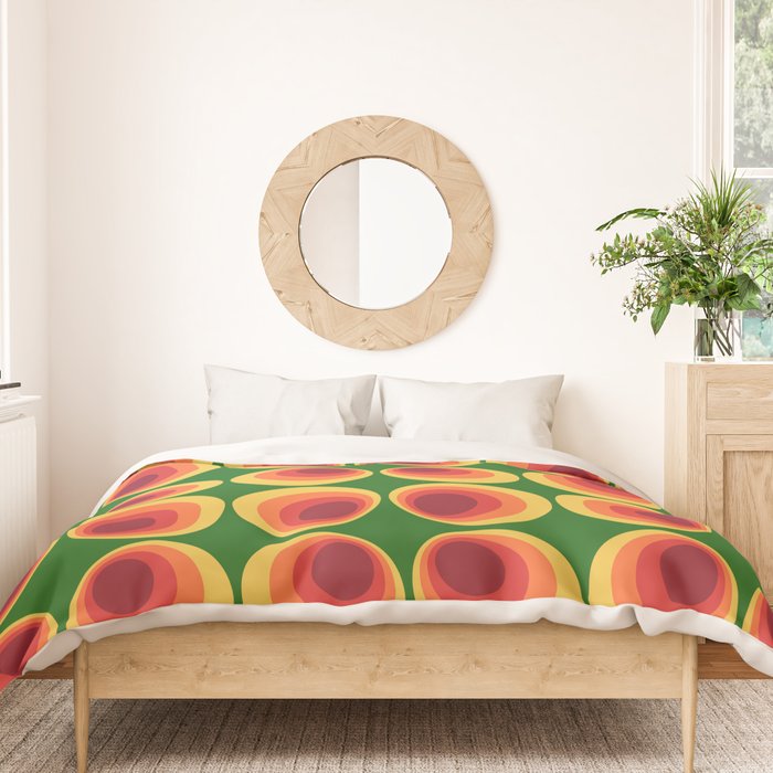 Retro Mod Circle Pattern 522 Duvet Cover Gallery Image 3