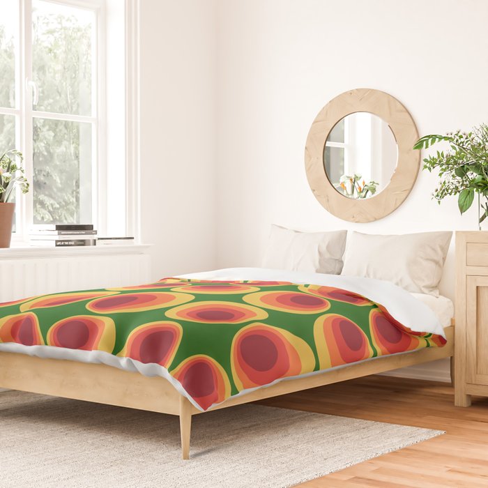 Retro Mod Circle Pattern 522 Duvet Cover Gallery Image 2