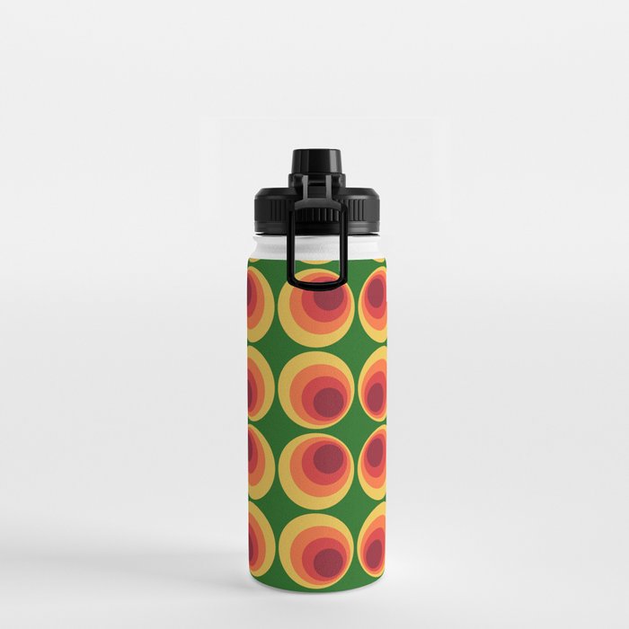 Retro Mod Circle Pattern 522 Water Bottle Gallery Image 2