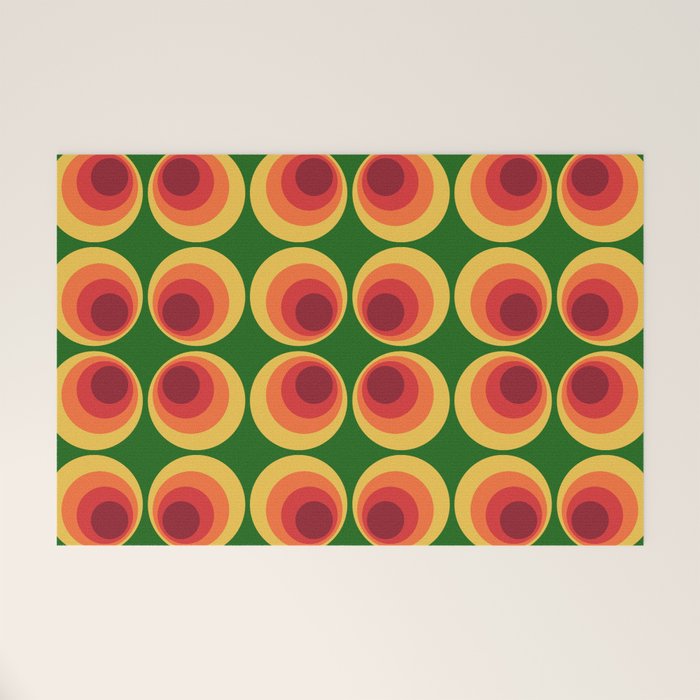 Retro Mod Circle Pattern 522 Welcome Mat Gallery Image 1